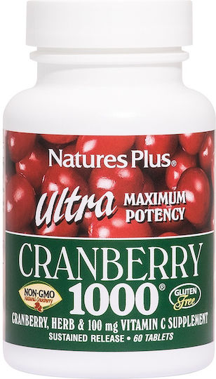 Nature's Plus Ultra Cranberry 1000mg 60 ταμπλέτες