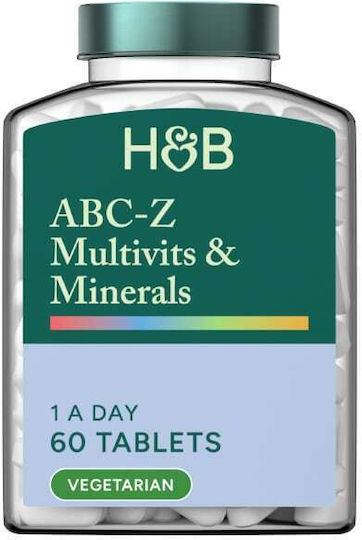 Holland & Barrett ABC-Z Multivits & Minerals Мултивитамин за Кожата & Здравето на костите 60 Таблетки