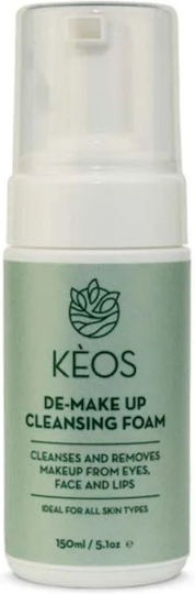 Keos Makeup Remover Foam For Face Eyes & Lips For Redness Reduction 100ml