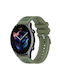 Hybrid Watch Strap Silicone Braid 22 Mm Amazfit Gtr 4 Gtr 3 Gtr 3 Pro Green