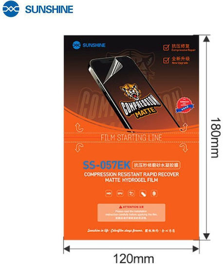 Sunshine Ss-057ek Anti-stress Quick Recovery Matte Hydrogel Film Google Pixel Watch 3 Lte 2024-41mm 6-pcs Per Sheet