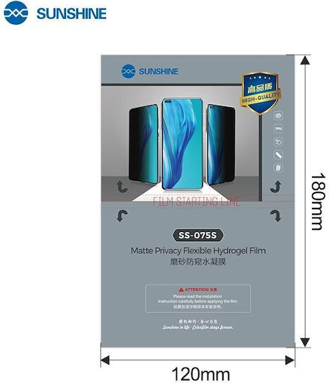 Sunshine Ss-075s High Quality Matte Anti-peeping Hydrogel Film Galaxy Watch Active 2-2019-44mm 6-pcs Per Sheet