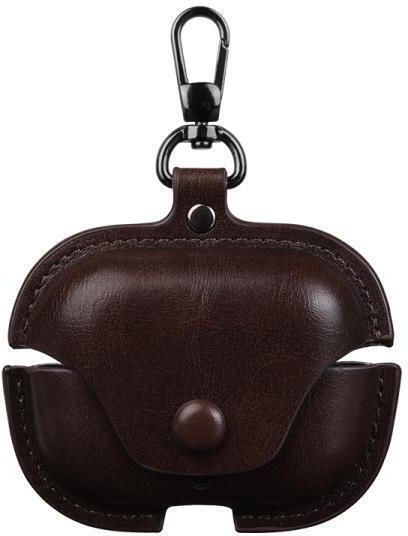 Huawei FreeBuds SE 4 Anc Business Leather Protective Earbuds Case Hook Dark Brown