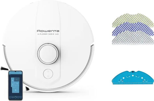 Rowenta X-Plorer Serie 140 Прахосмукачка Робот с Картографиране Лазер и Всмукателна Мощност 4000Pa Бяла