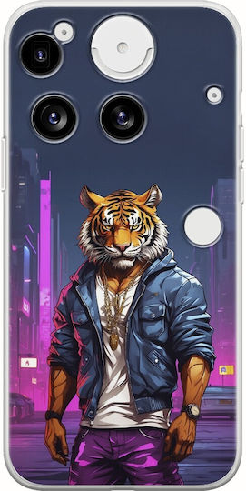 Street Animals Tiger Nothing Phone 3 5g Гъвкав TPU Прозрачен Силикон