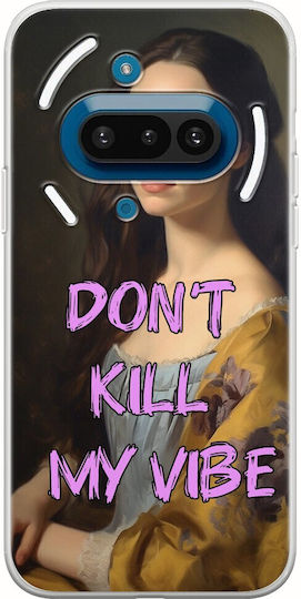 Винтидж Лейди Dont Kill My Vibe Nothing Phone 3a 5g Гъвкава TPU Прозрачна Силиконова