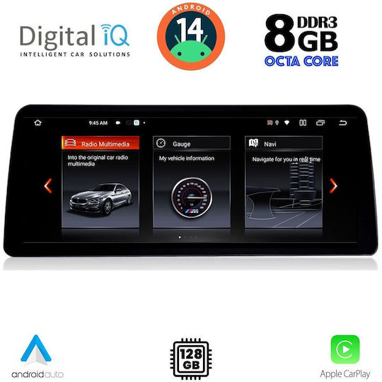 Digital IQ Car Audio System for BMW Series 3 2018-2023 (Bluetooth/USB/WiFi/GPS/Apple-Carplay/Android-Auto) with Touch Screen 12.3"
