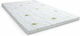 Pucioasa Topper Single Spumă de memorie Impregnat cu Aloe Vera & Husă Detașabilă 90x190x5buc