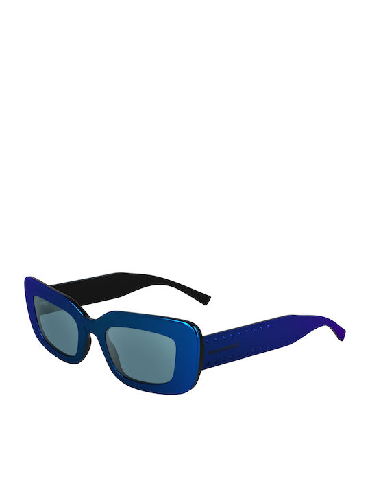 Karl Lagerfeld Damen Sonnenbrille mit Blau Gest...