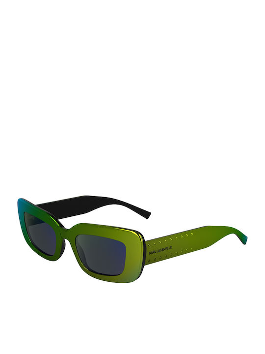 Karl Lagerfeld Damen Sonnenbrille mit Grün Gestell und Grün Linse