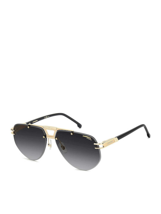 Carrera Men's Sunglasses with Gold Metallic Frame and Grey Gradient Lens 1087/S RHL/9O