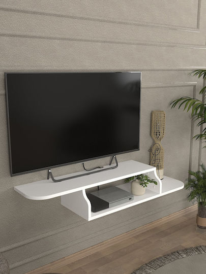 Macros Standuri TV Montat Pe Perete Alb 120x29.6x18.6cm