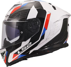 LS2 FF818 Storm III Full Face with Sun Visor ECE 22.06 Sporty White/Blue/Red