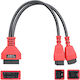 Obd 2 Diagnosewerkzeug Adapterkabel 12 Pin Zu 8 Pin Chrysler Schwarz Rot