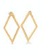 Sharks Bay Clothing Single Earring made of Steel Gold Plated with Diamond