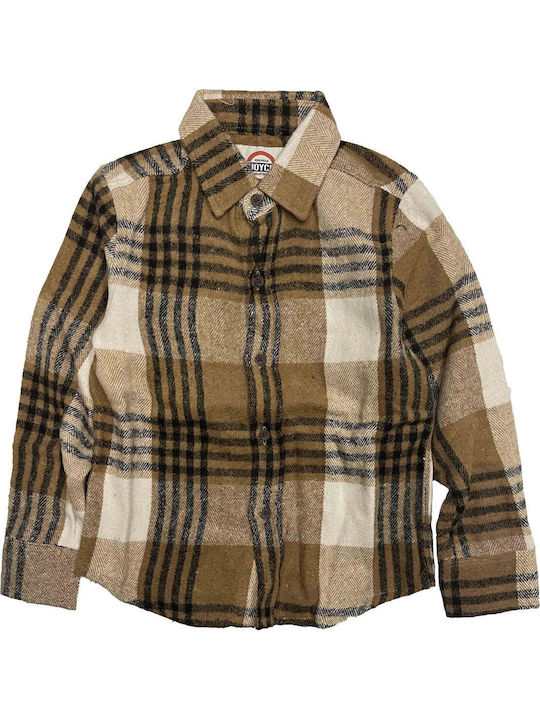 Joyce Kids Shirt Long Sleeve Brown
