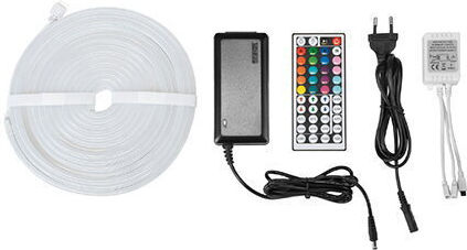 Ibiza Sound Banda LED Impermeabilă 12V RGB Lumină 5m Neon Flex cu Sursă de Alimentare și Telecomandă