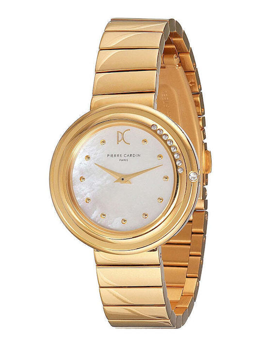 Pierre Cardin Women's Watch with Gold Metal Bra...