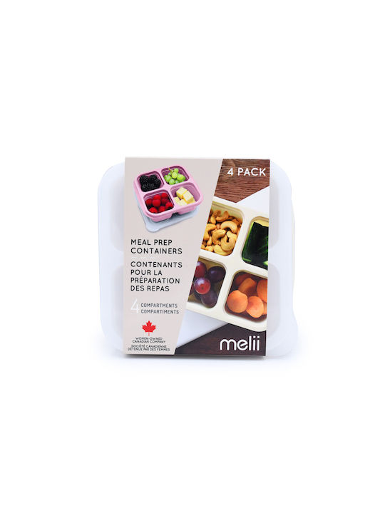 Melii Set Mittagsboxen Silikon Mehrfarbig 23x18cm 4 Stück