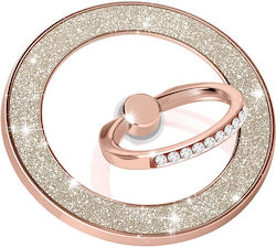 Max Excell Magsafe Ring Holder Iphone Magnetic Rotatable Glitter Design Rose Gold