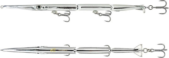Jointed Garfish Jack Fin Stylo 15 cm 10 g Chrome UV
