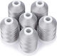 Embroidery Threads Set 6 Spools 1000 M Silver Colour