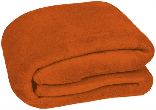 Valento Couch Decke Halbdoppelt 190x120cm Party Orange