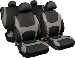 Capri Stretch-fit Autositzbezüge 8 Stück Schwarz Grau