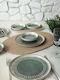 Maya Green Breakfast Set 10 Pieces For 4 People 27x27cm