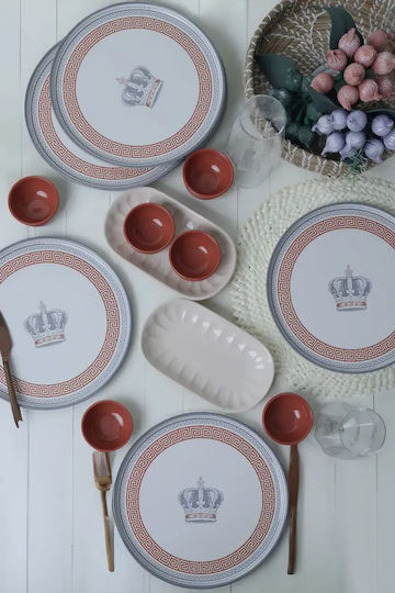 Βασιλικό Σετ Πρωινού Royal Κεραμικό 14τμχ Πολύχρωμος 27x27cm Βασιλικό Σετ Πρωινού Royal Κεραμικό 14τμχ Πολύχρωμος 27x27cm