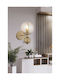 Wall Lamp Vintage Spherical Honey Glass & Metal Base 28x15cm