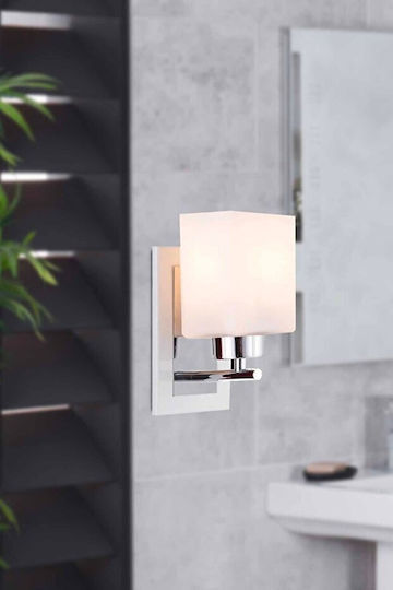 Lampa De Perete Modernă Verticală Kremlin Cu Abajur Din Sticlă 10×20cm