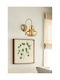 Retro Wall Lamp with Glass Cover and E27 Bronze 25cm