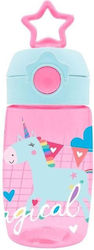 Must Team Plastic Kids Water Bottle Unicorns wi...