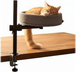 Relaxdays Desk Cat Bed Adjustable Rotating Base Desk Grey Black 10052058 Relaxdays Desk Cat Bed Adjustable Rotating Base Desk Grey Black 10052058