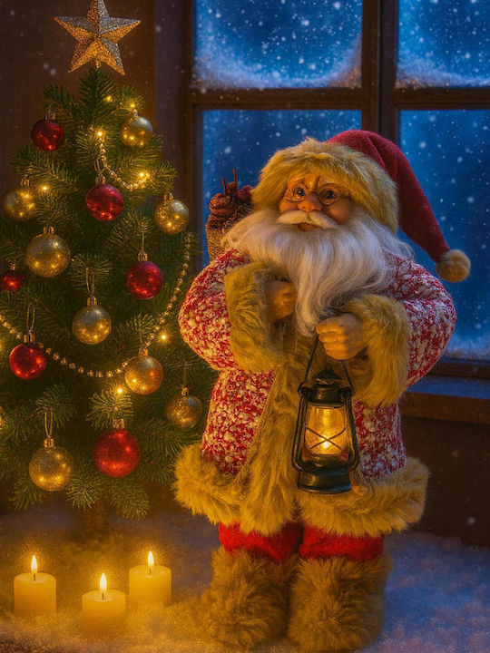 Luxurious Noel Baba Santa Decorative Christmas Figure Stewehome 30×15 Cm
