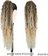 Ponytail Synthetic Hair Kanekalon High Quality Comb-in Weft Water Wave Chestnut Ombre #t2 27 613 71cm