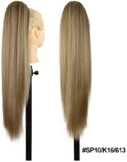 Ponytail Synthetic Hair Kanekalon High Quality Comb-in Nest Straight Dark Blonde Highlights Sp10 K16 613 71cm