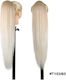 Ponytail Synthetic Hair Kanekalon High Quality Comb-in Straight Light Blonde Platinum T103/60 71cm