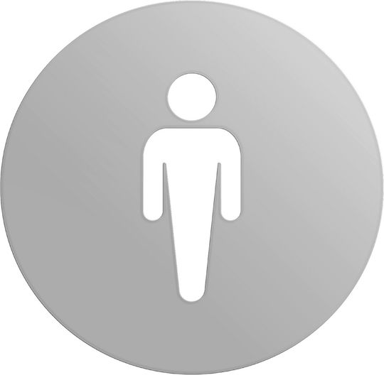 Στρογγυλές Πινακίδες Wc Minimal Ανοξειδωτο-ατσαλι-inox Wc-ανδρών
