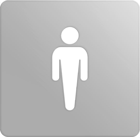 Τετράγωνες Πινακίδες Wc Minimal Ανοξειδωτο-ατσαλι-inox Wc-ανδρών
