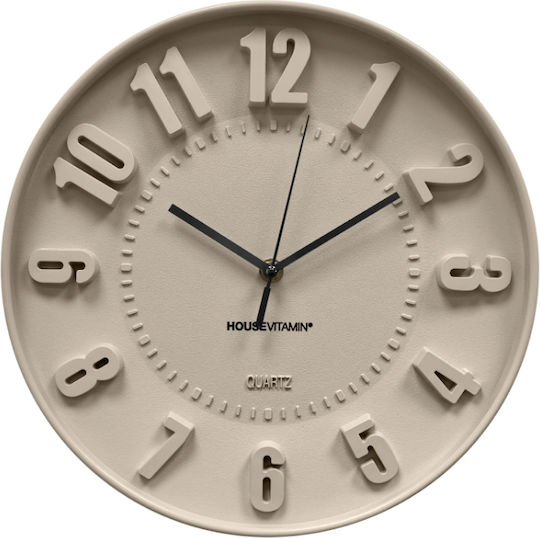 Housevitamin 3D Wall Clock Beige