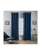 Mc Decor Κουρτίνα Συσκότισης με Τρουκς Μπλε 140x265εκ.