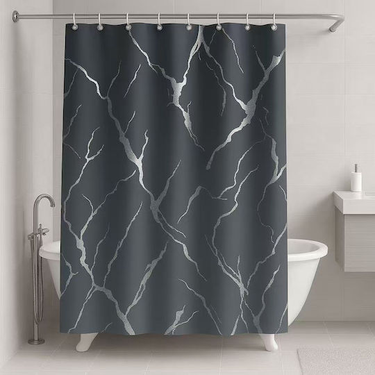Mc Decor Fabric Shower Curtain 180x180cm Grey 27241