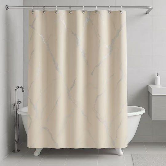 Mc Decor Duschvorhang 180x180cm Ecru