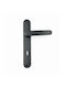 Finetto Lever Front Door with Plate Right Art.026a813 (Center Distance 75mm) Anthracite