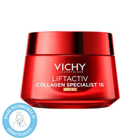 Vichy Liftactiv Collagen Specialist 16 Ενυδατική & Αντιγηραντική Κρέμα Προσώπου Ημέρας με SPF50 κατά των Ατελειών με Κολλαγόνο & Πεπτίδια