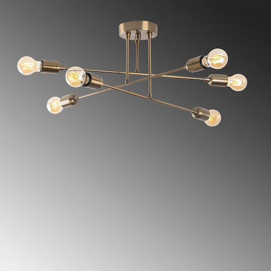 Rustic Mount Ceiling Light Luxurious Chandelier Design 66x27cm