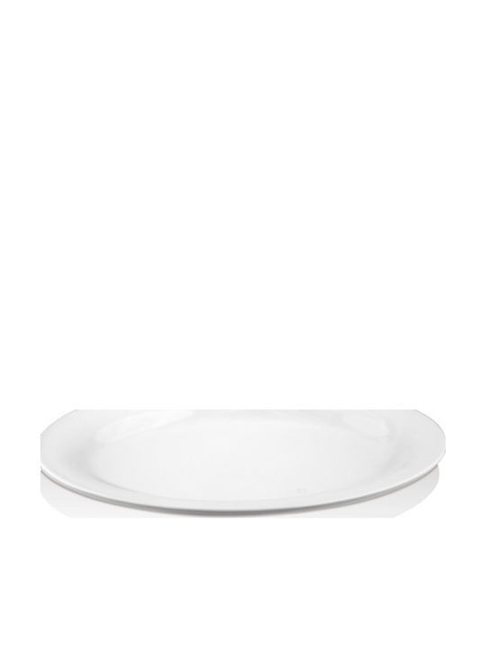 Atlas Melamin Servierplatte Oval Melamin Weiß 34x26cm 1Stück