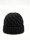 Beanie Männer Beanie mit Strickmuster in Schwarz Farbe